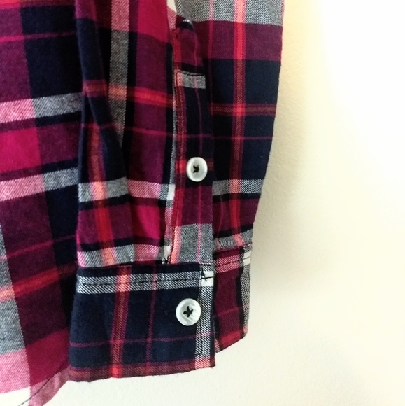 5/$30 NWT Croft & Barrow Pink/Purple Soft Lightweight Flannel Shirt Gorpcore - Picture 4 of 7